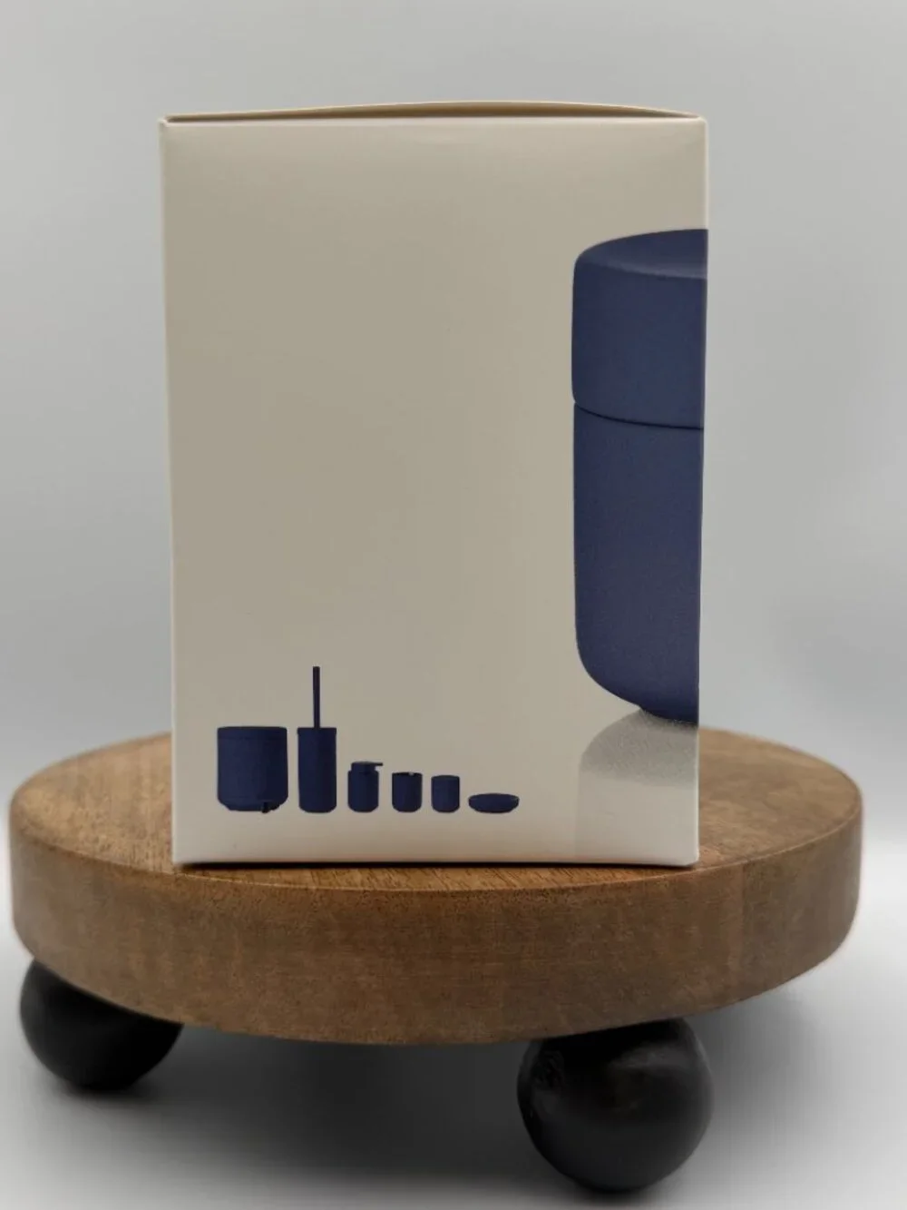 Zone Denmark UME Stoneware Vanity Jar with Lid Indigo Blue Minimalist NIB